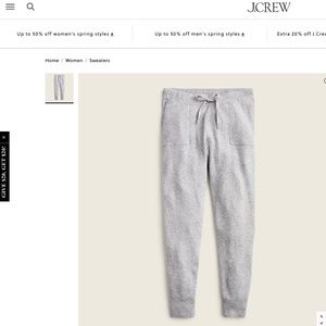 J Crew Cashmere Joggers XS